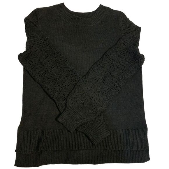 Christian Siriano Women’s Pointelle Pullover Crewneck Lace Sweater SZ Small NWT - Picture 7 of 10